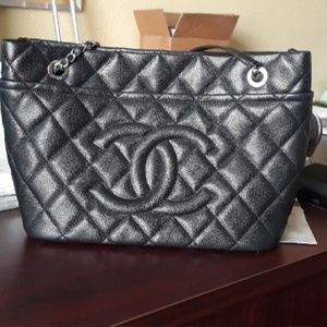 Authentic Chanel grand shopping  tote